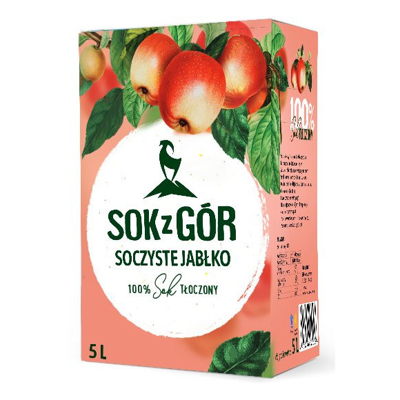 SOK Z GÓR, soczyste jabłko, tłoczony 5l