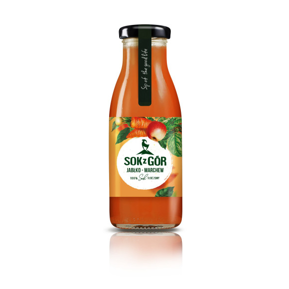 SOK Z GÓR, jabłko-marchew, tłoczony 250 ml