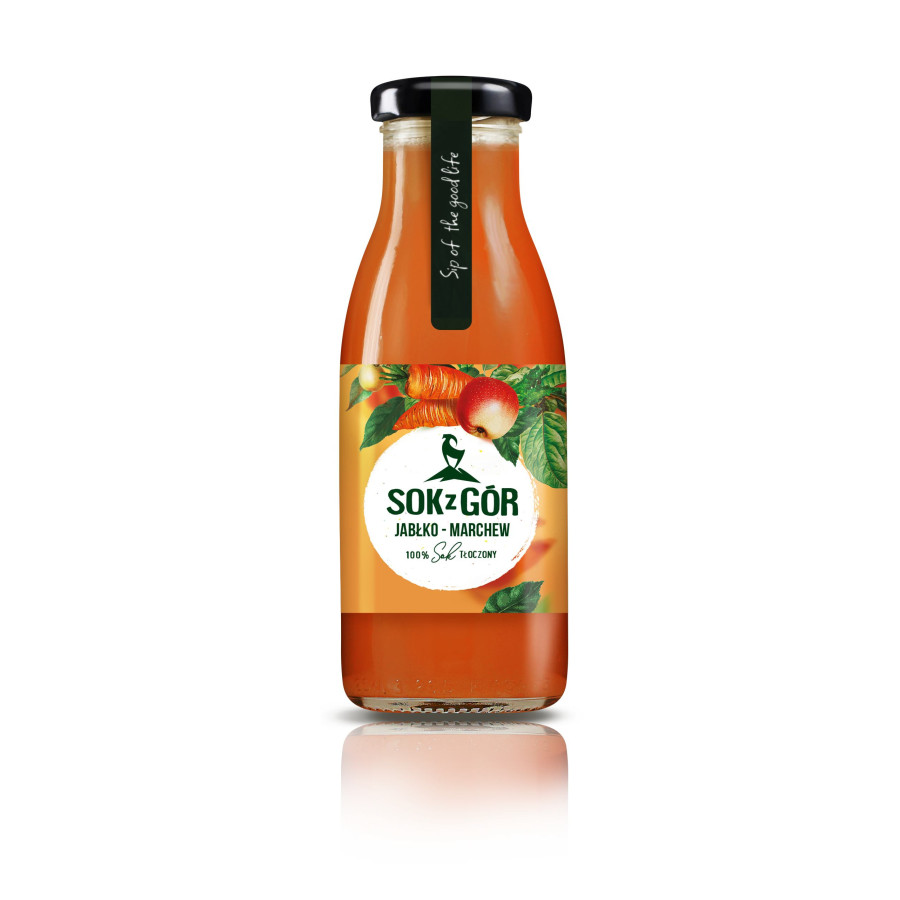 SOK Z GÓR, jabłko-marchew, tłoczony 250 ml