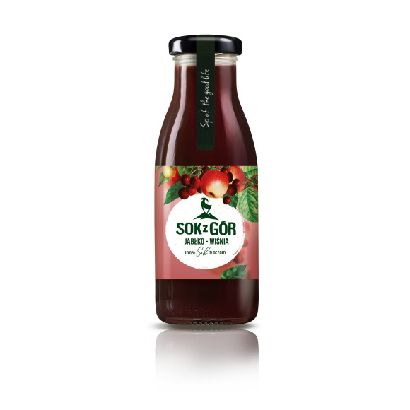 SOK Z GÓR, jabłko-wiśnia, tłoczony 250 ml